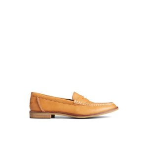 Seaport Penny Leather Loafer Medium Beige