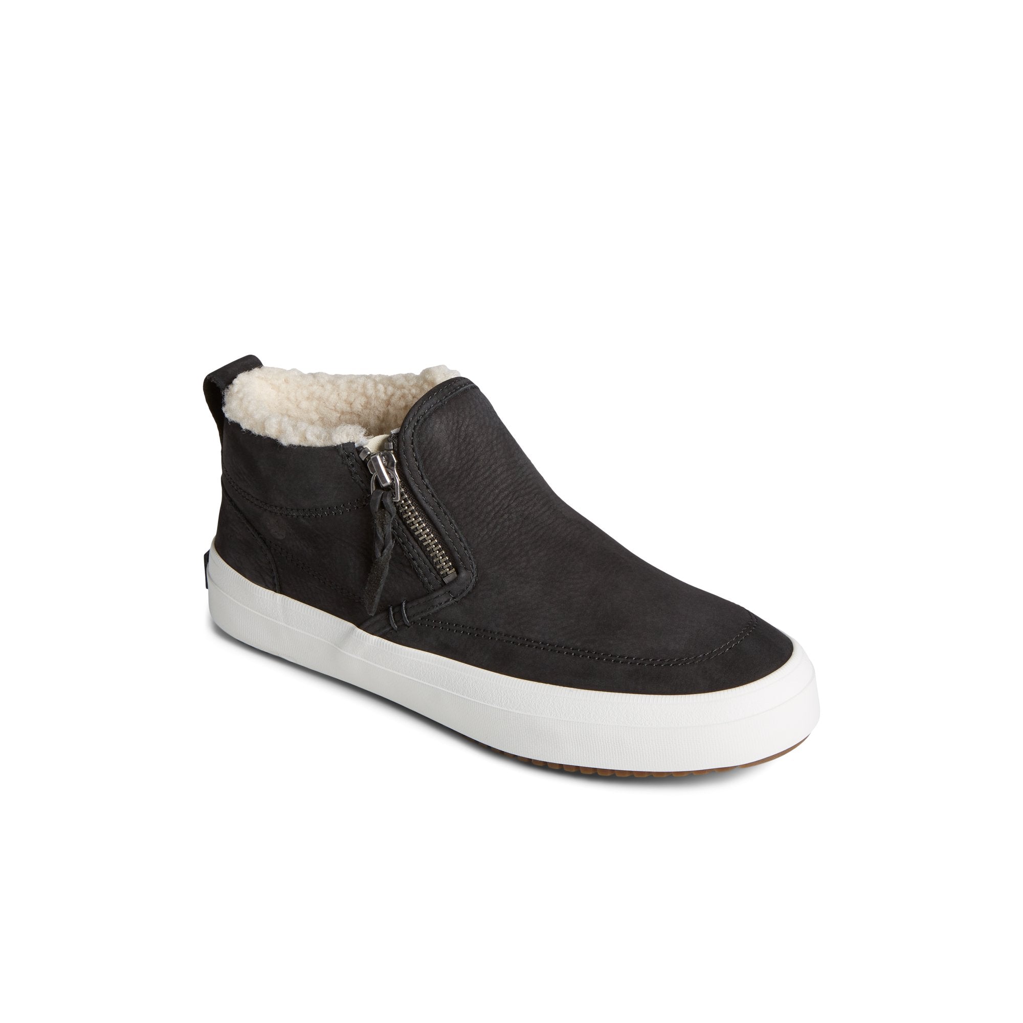 Crest Side Zip Cozy Sneaker Black - Image 3