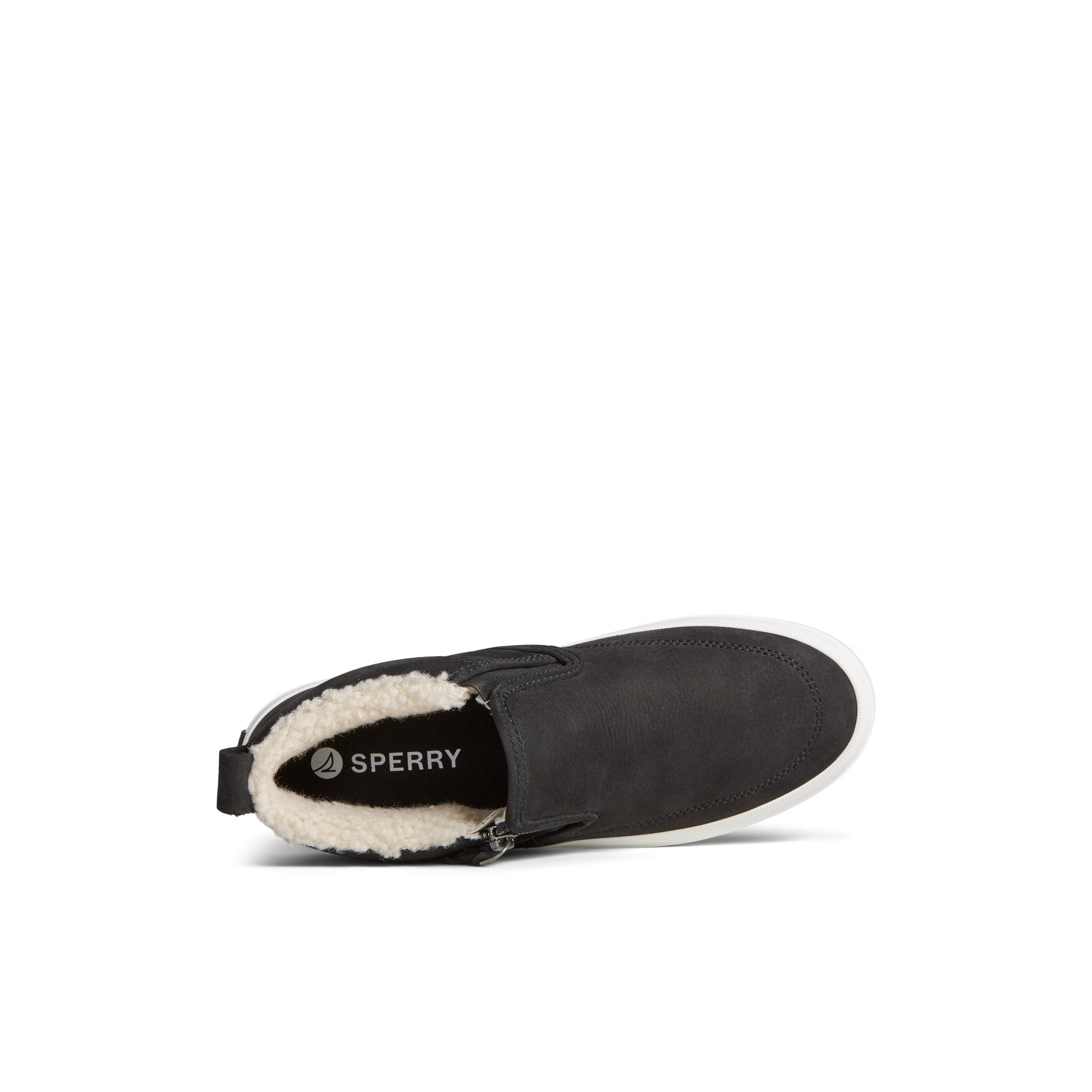 Crest Side Zip Cozy Sneaker Black - Image 5