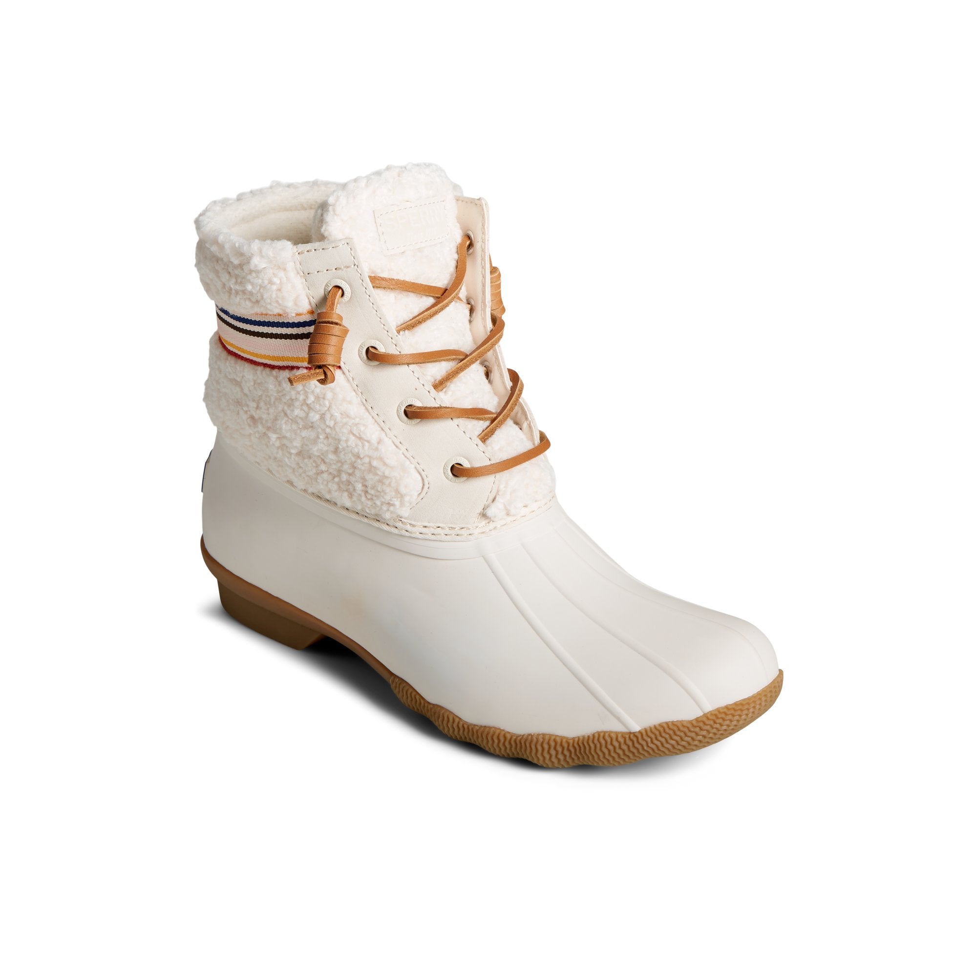 Saltwater™ Rainbow Sherpa Duck Boot Bone - Image 3