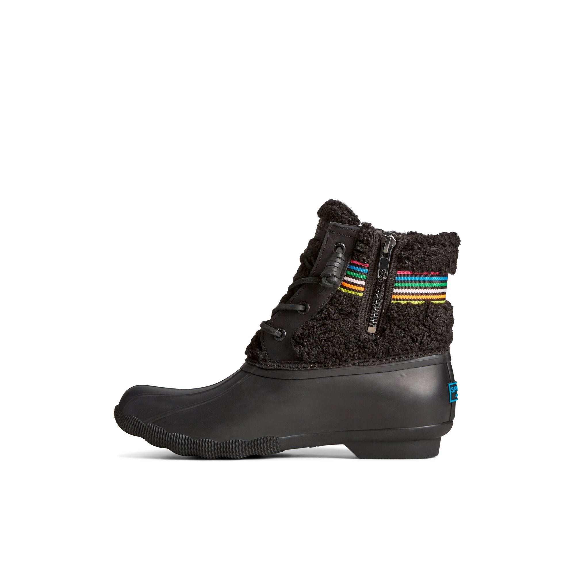 Saltwater™ Rainbow Sherpa Duck Boot Black - Image 2