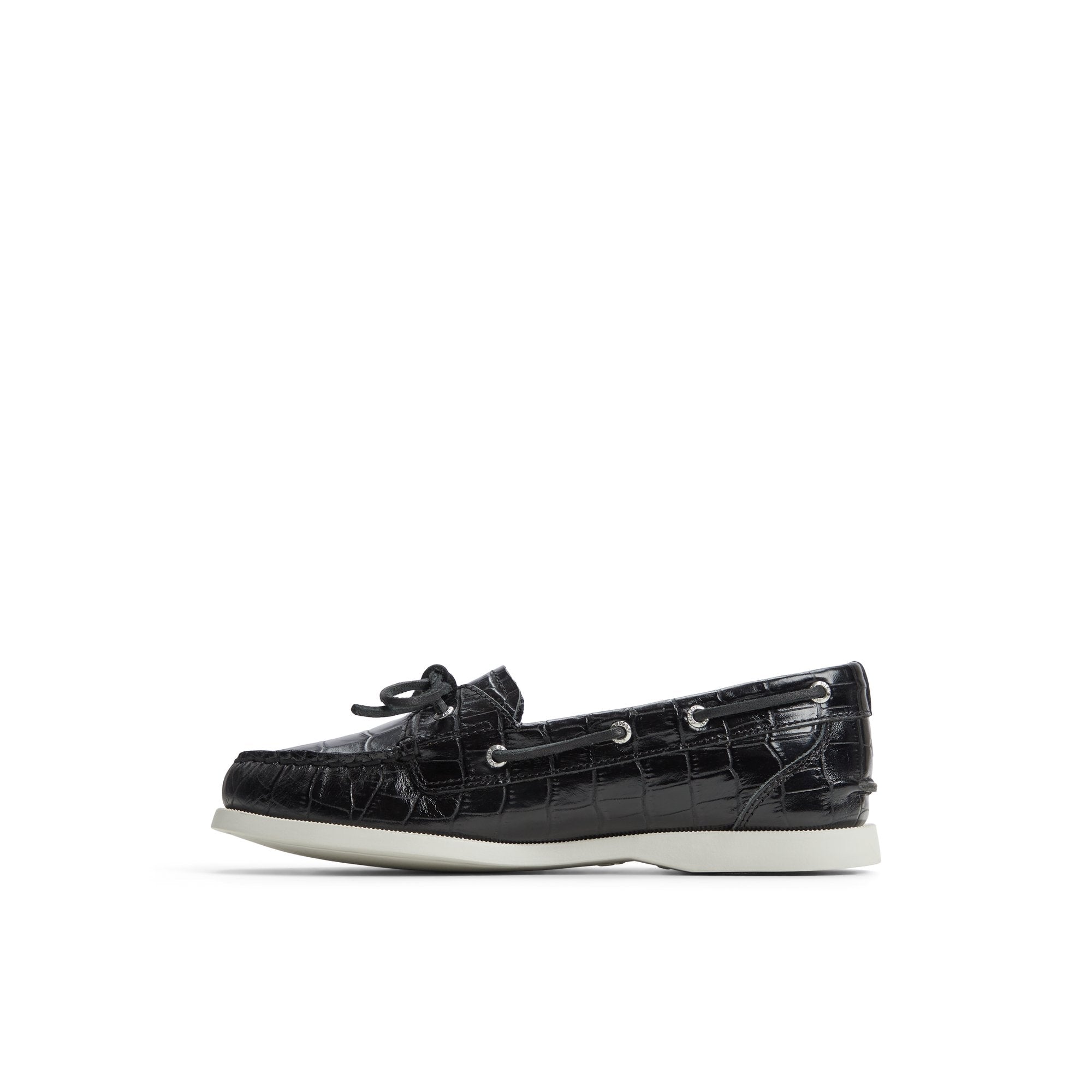 Authentic Original™ 1 Eye Boat Shoe Black Women's Leather - Image 2