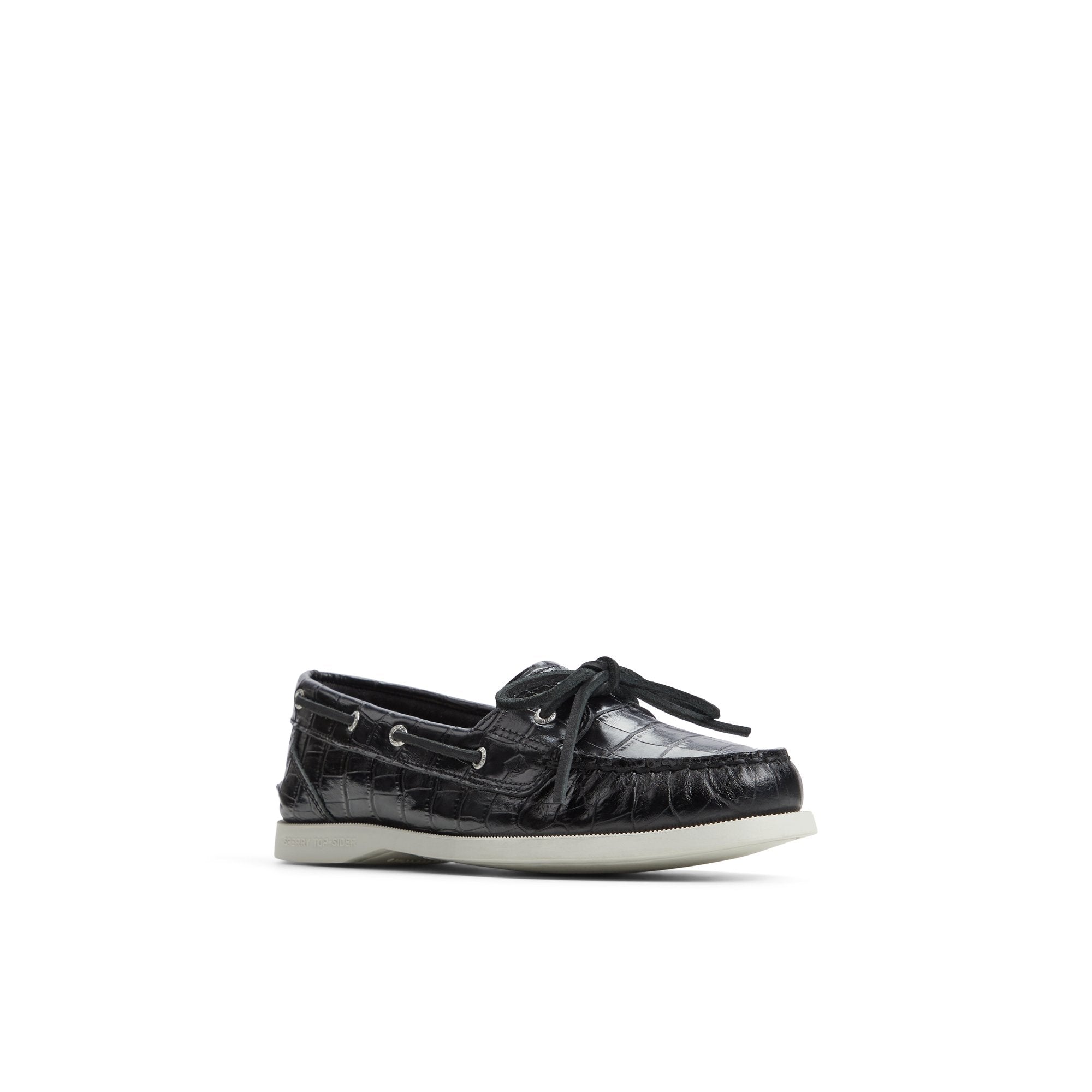 Authentic Original™ 1 Eye Boat Shoe Black Women's Leather - Image 3