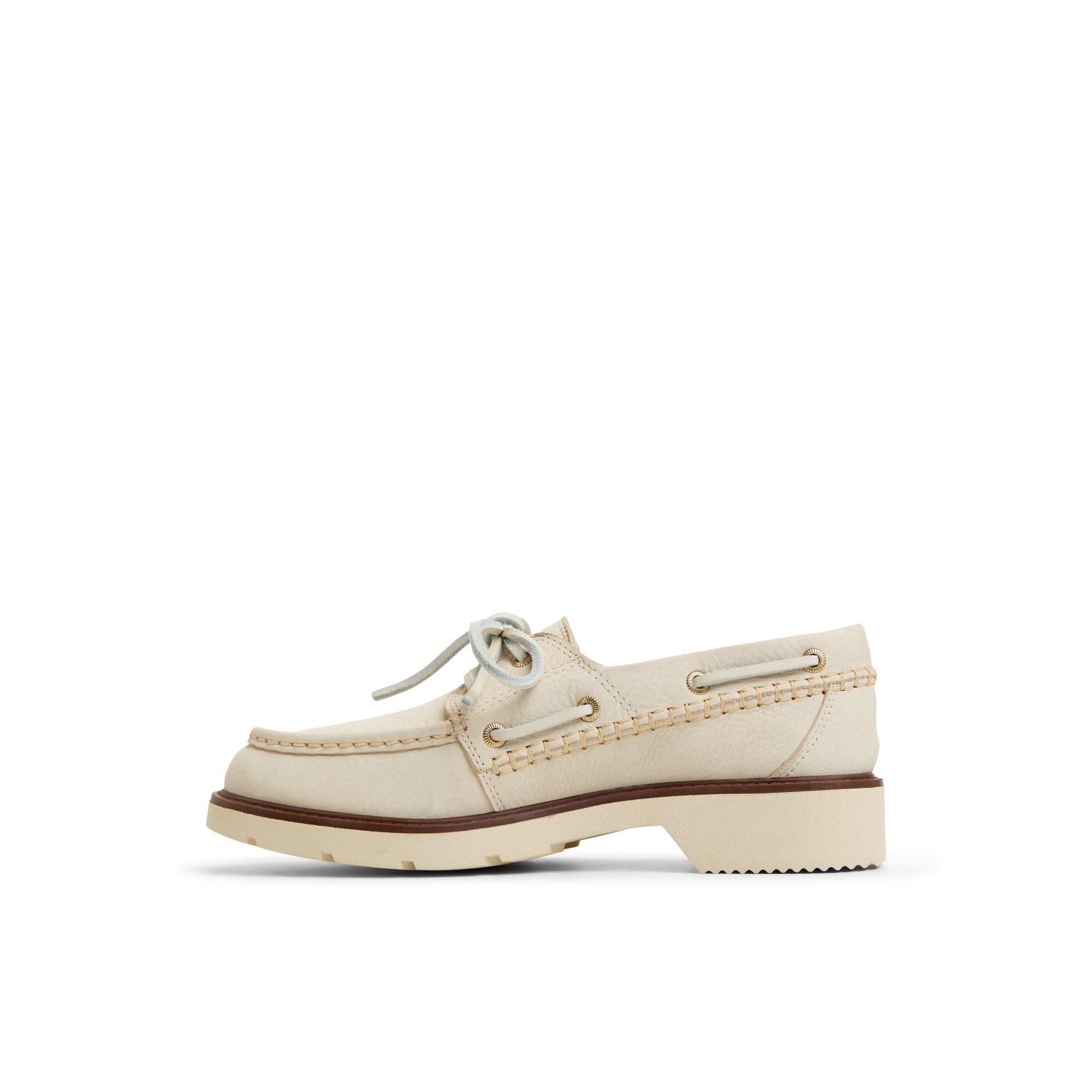 Wells boat Cream Women's Leather - Image 2