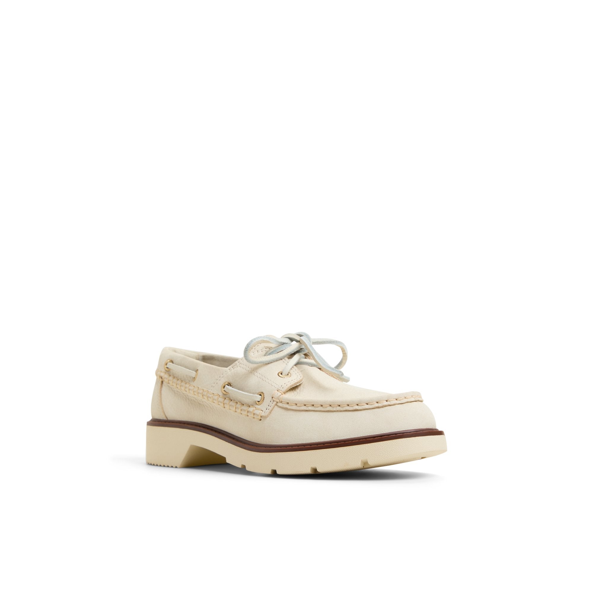 Wells boat Cream Women's Leather - Image 3