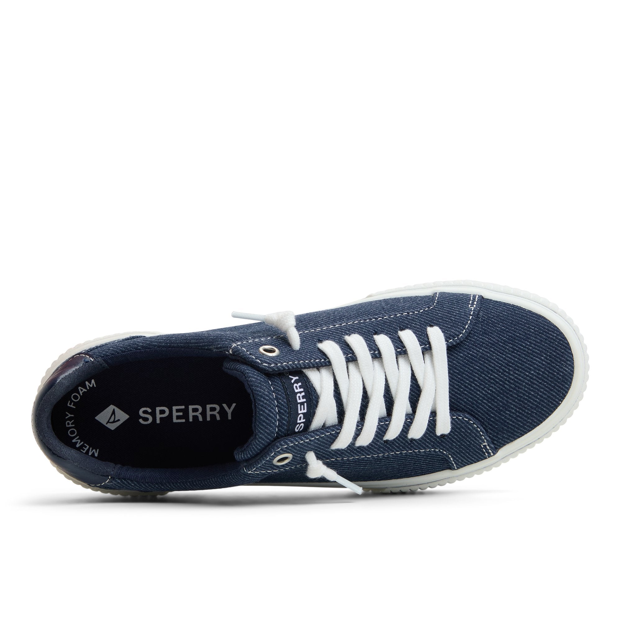 Bermuda Lace to Toe Platform Sneakers Navy - Image 6