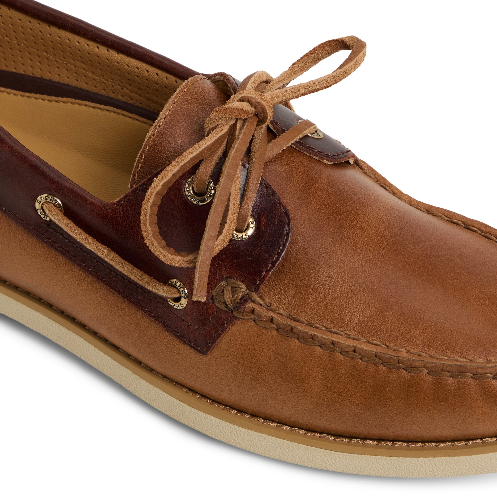 Gold Authentic Original™ 2-Eye Lite Boat Shoe Tan Combo Men's Leather - Image 8