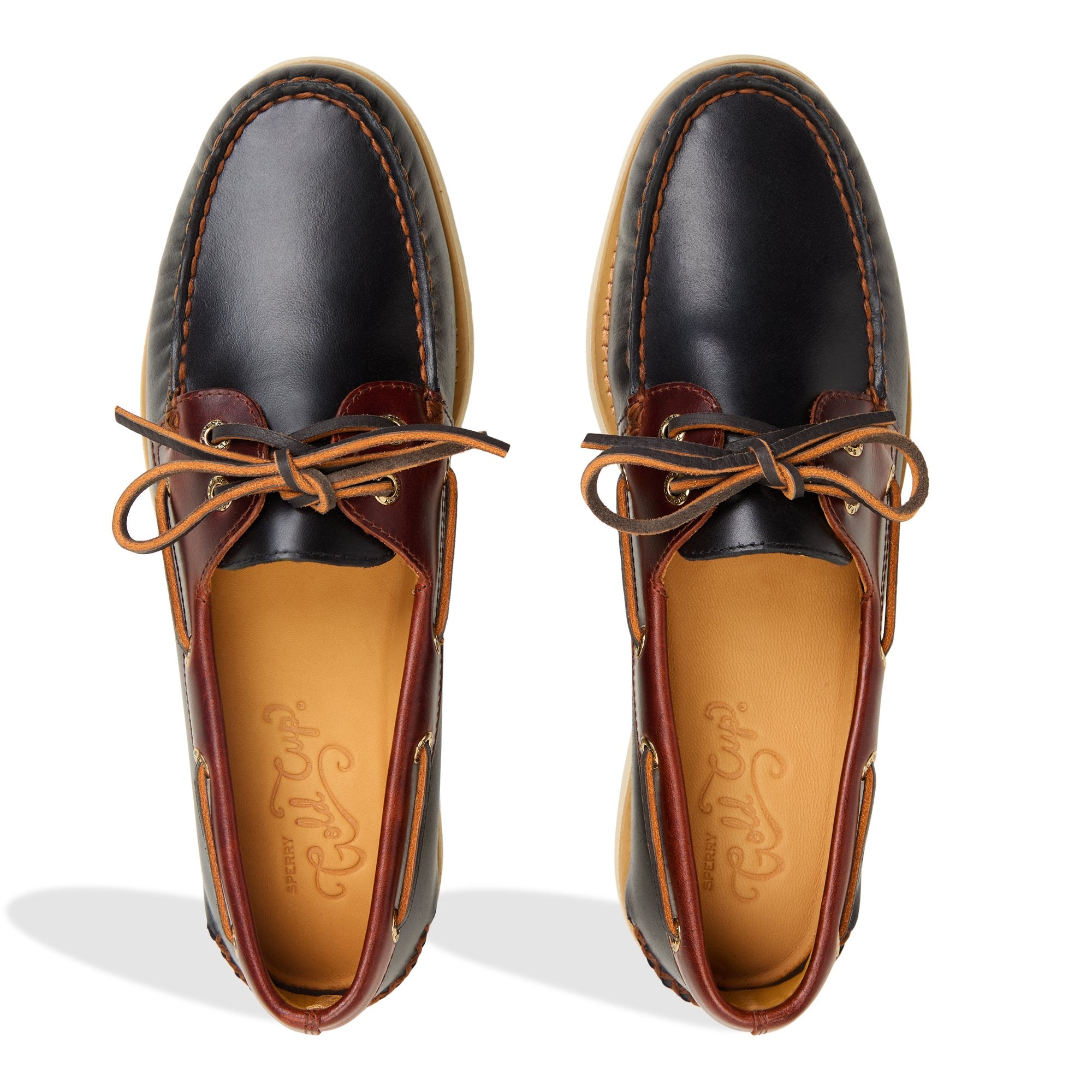 Gold Authentic Original™ 2-Eye Lite Boat Shoe Black Combo Men's Leather - Image 7