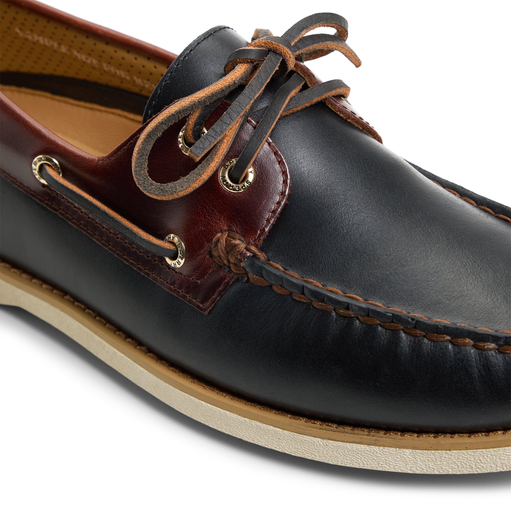 Gold Authentic Original™ 2-Eye Lite Boat Shoe Black Combo Men's Leather - Image 8