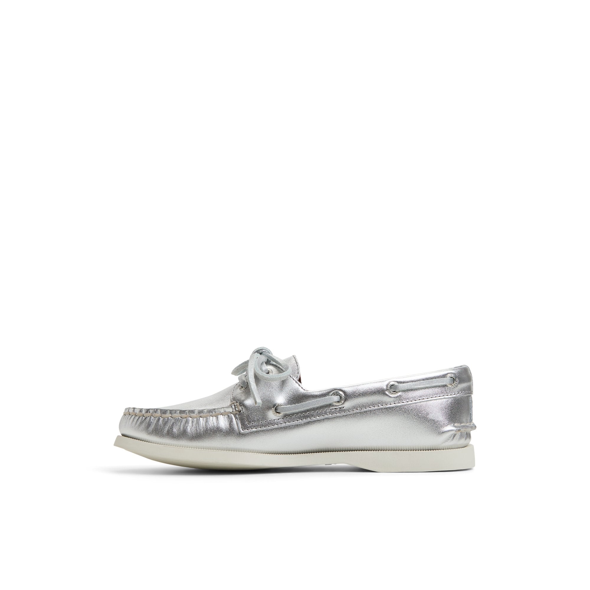 Authentic Original™ 2 Eye Boat Shoe Silver Women's Leather - Image 2