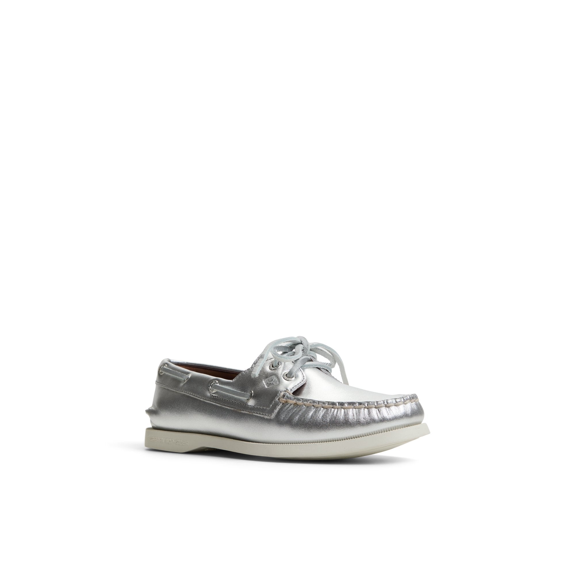 Authentic Original™ 2 Eye Boat Shoe Silver Women's Leather - Image 3