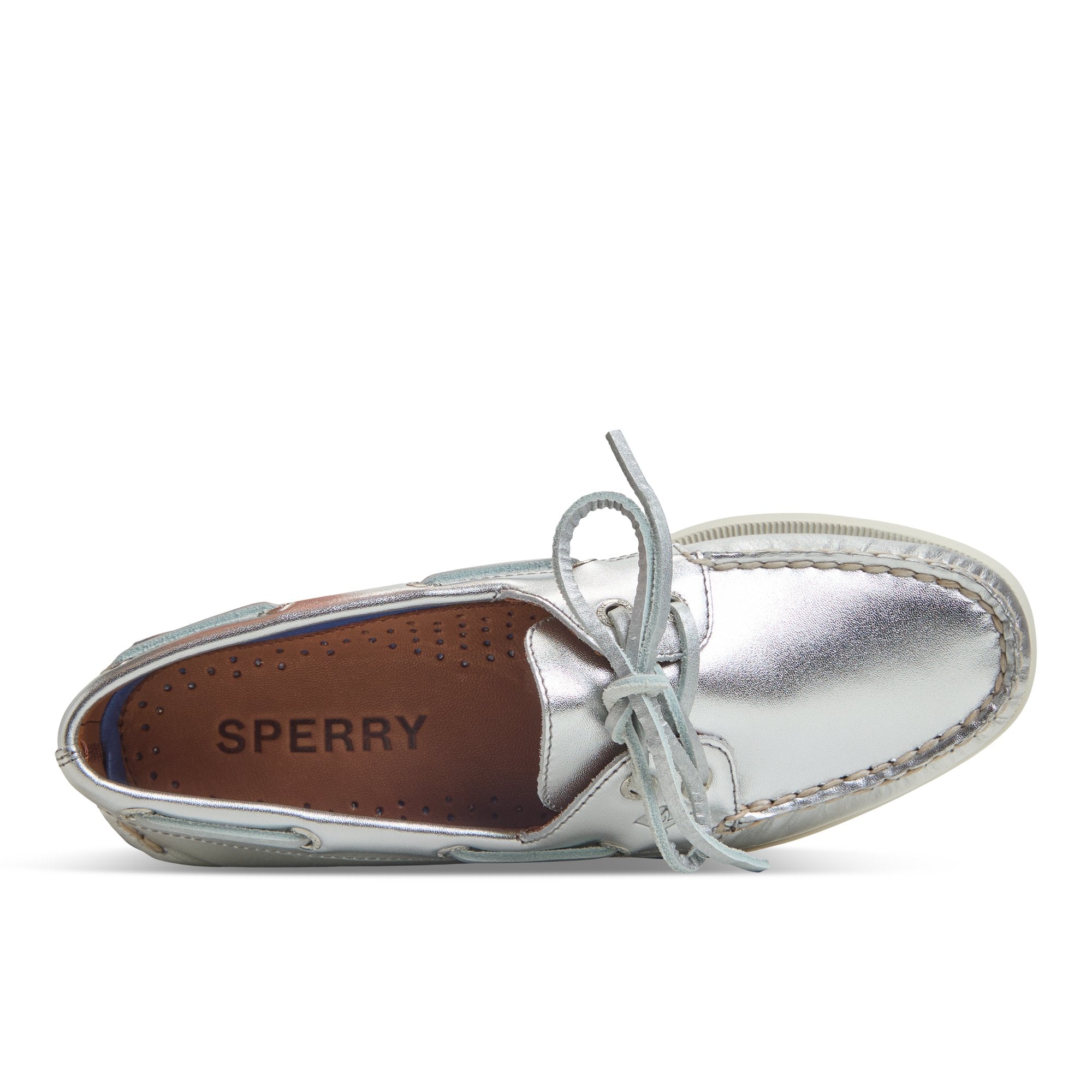 Authentic Original™ 2 Eye Boat Shoe Silver Women's Leather - Image 6