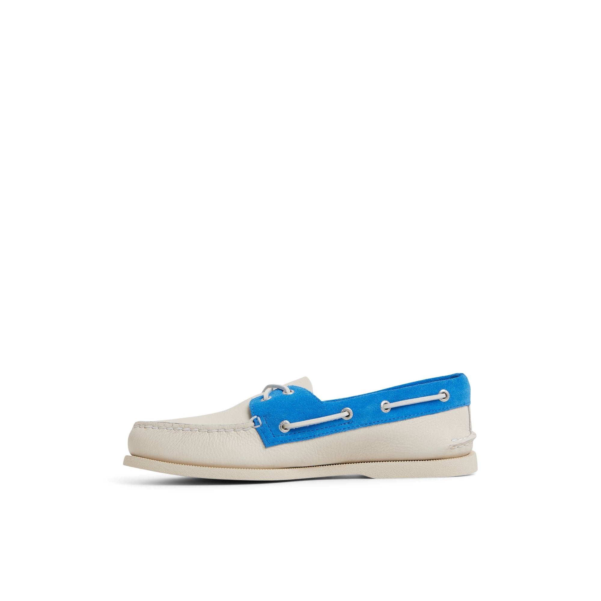 Authentic Original™ 2-Eye Boat Shoe White Blue - Image 3