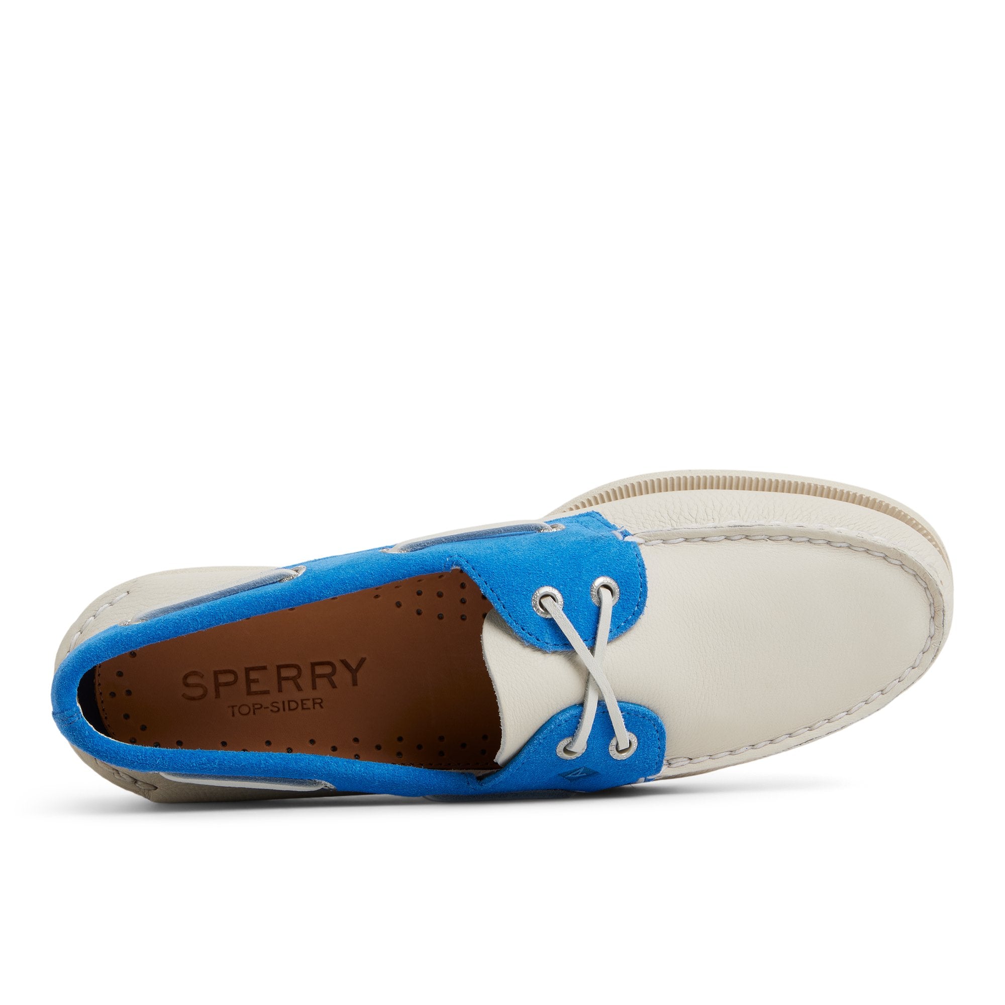 Authentic Original™ 2-Eye Boat Shoe White Blue - Image 7