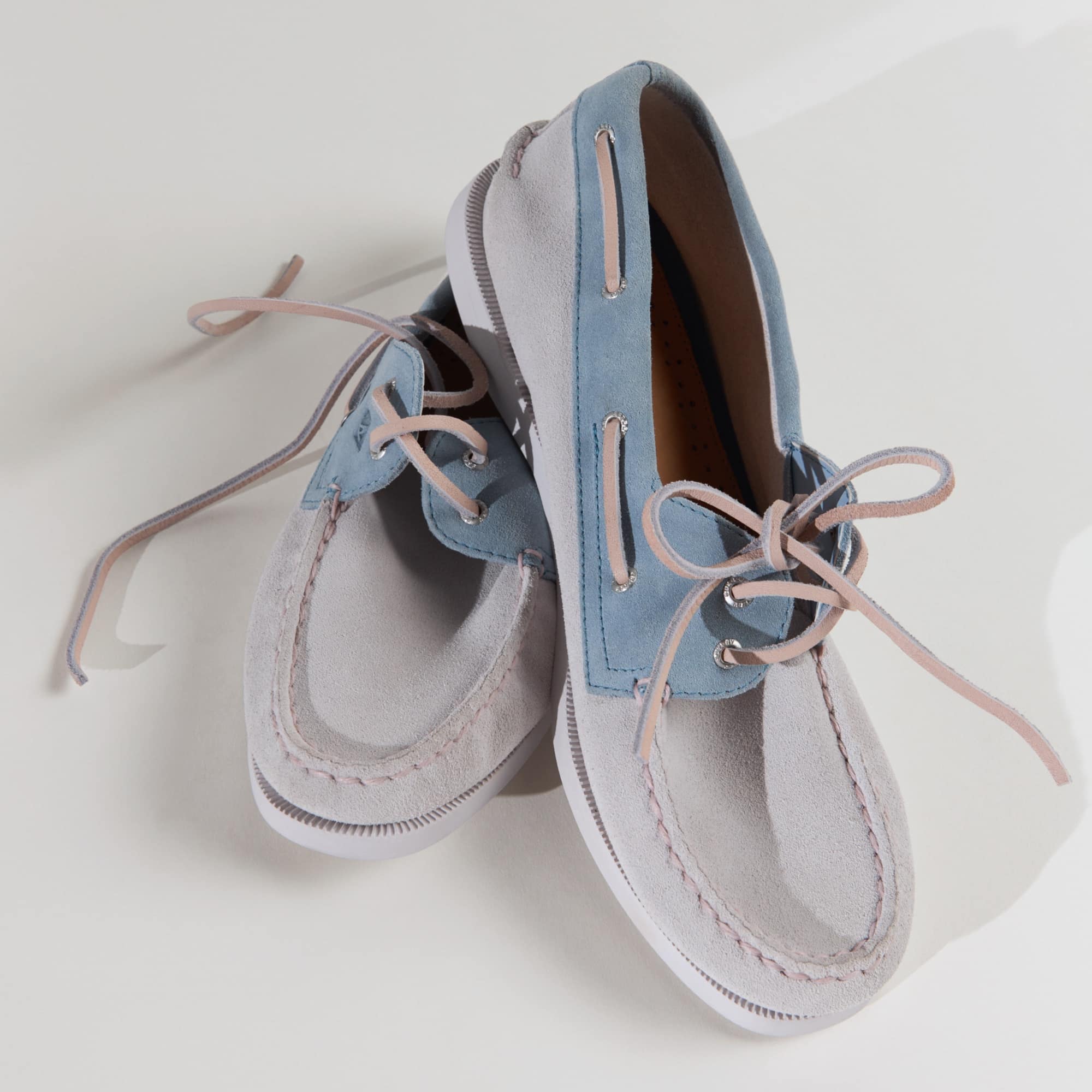 Authentic Original™ 2 Eye Boat Shoe White/Blue Women's Women - Image 8