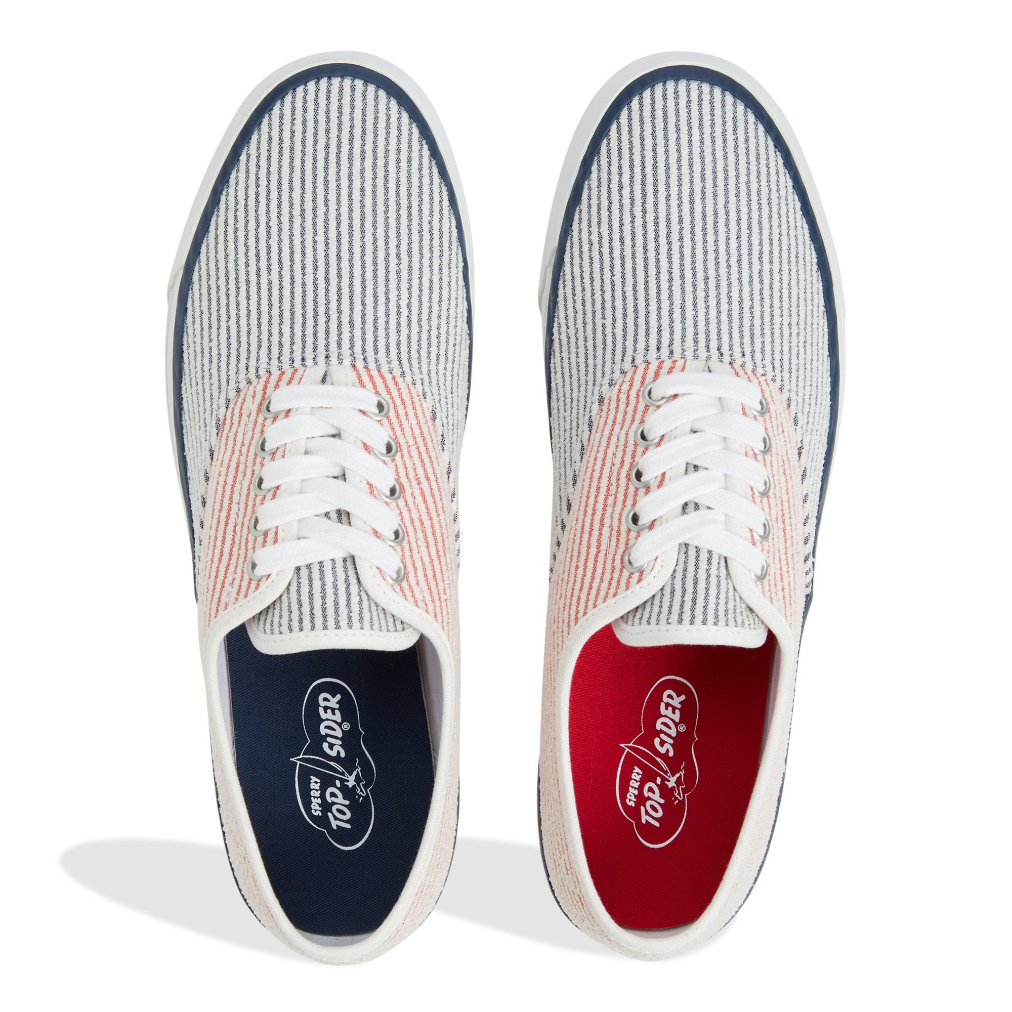Striped cvo Navy/Red Men's Sneakers - Image 7