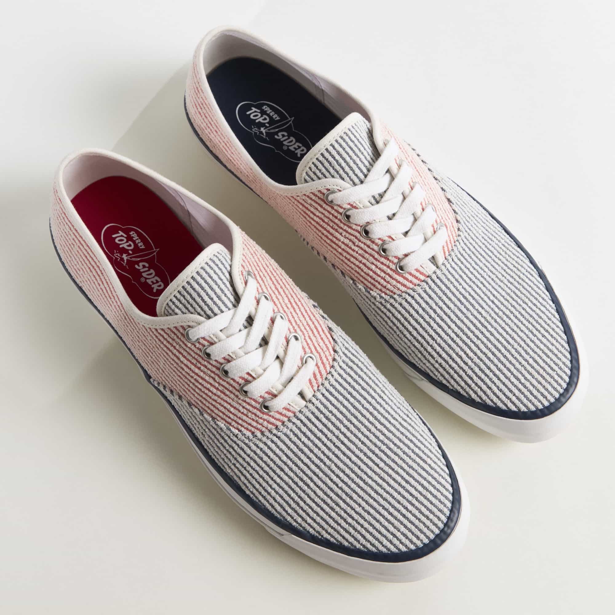 Striped cvo Navy/Red Men's Sneakers - Image 9
