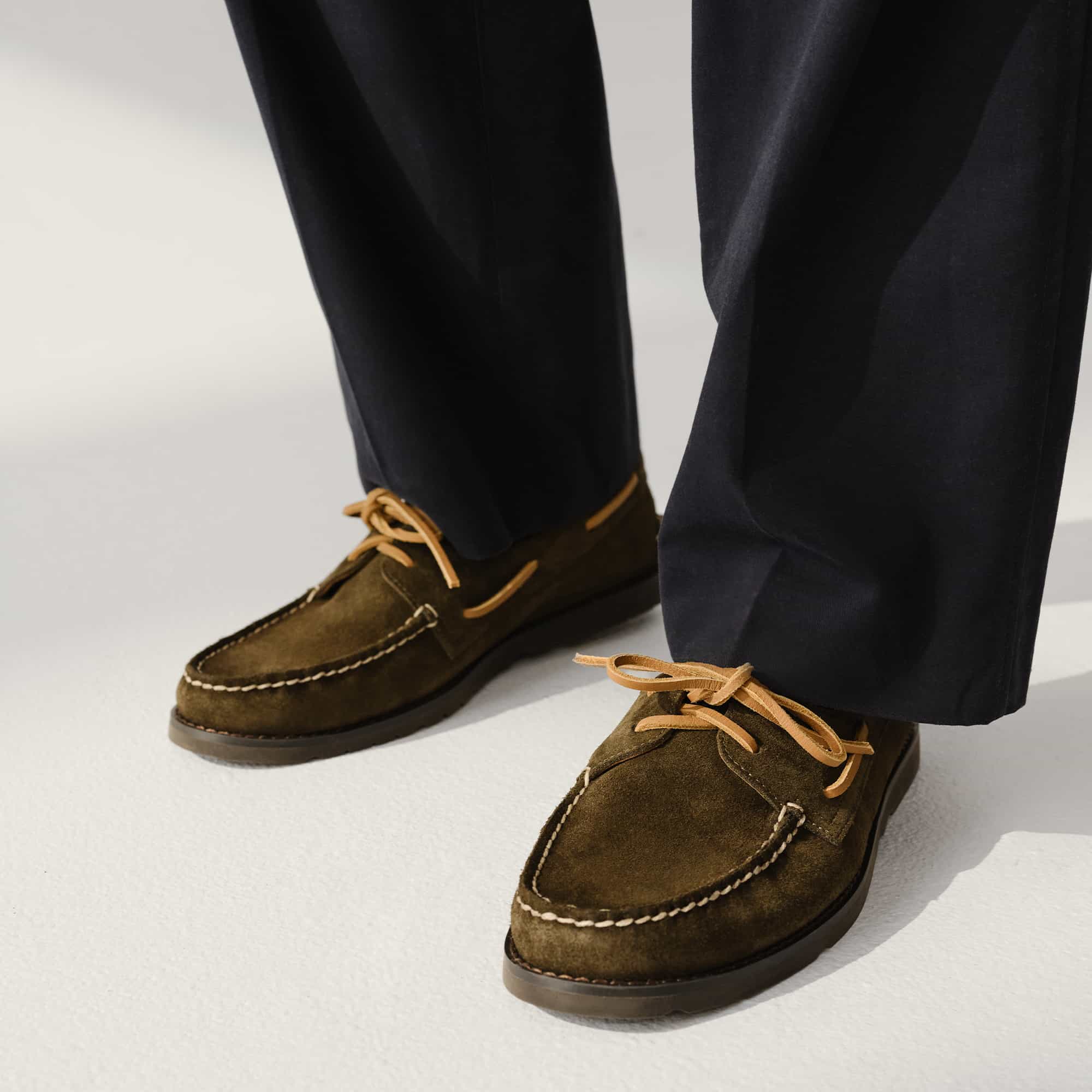 Authentic Original™ 2 Eye Ripple Boat Shoe Olive - Image 8