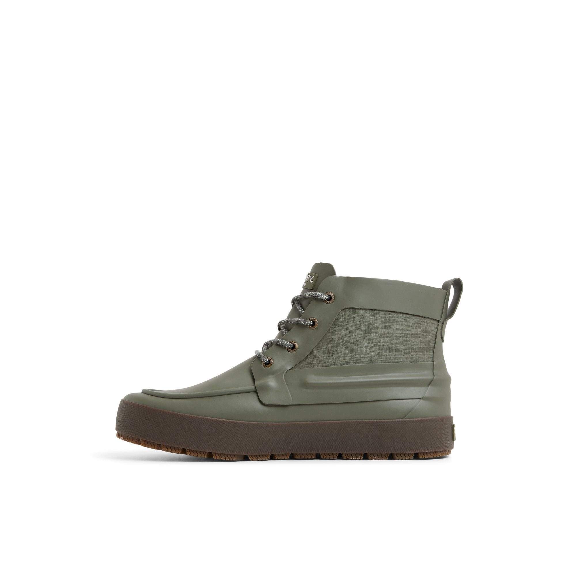 Sleek Lace Up Boot Olive - Image 3