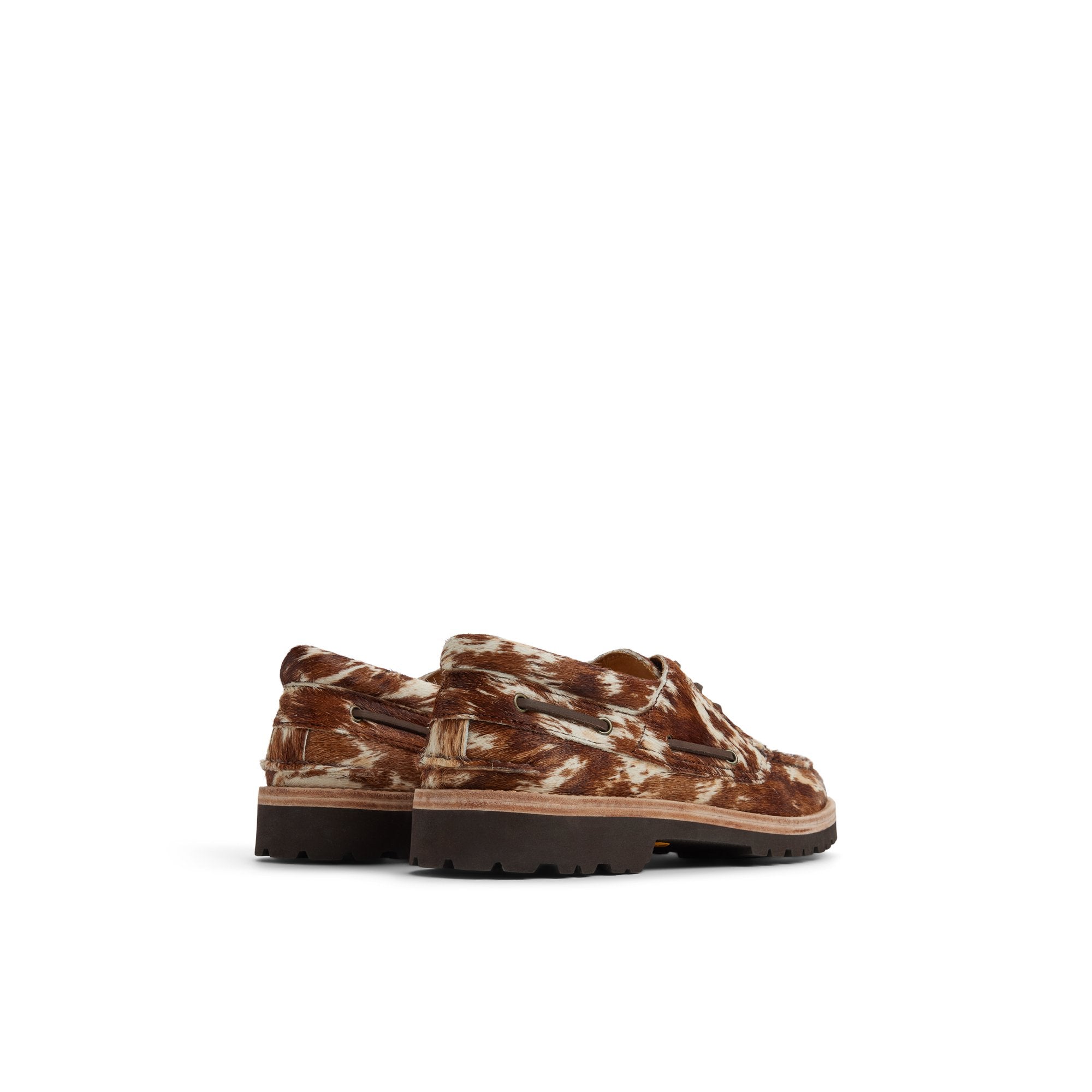 Cow Print 3 Eye Boat Shoe - Image 4