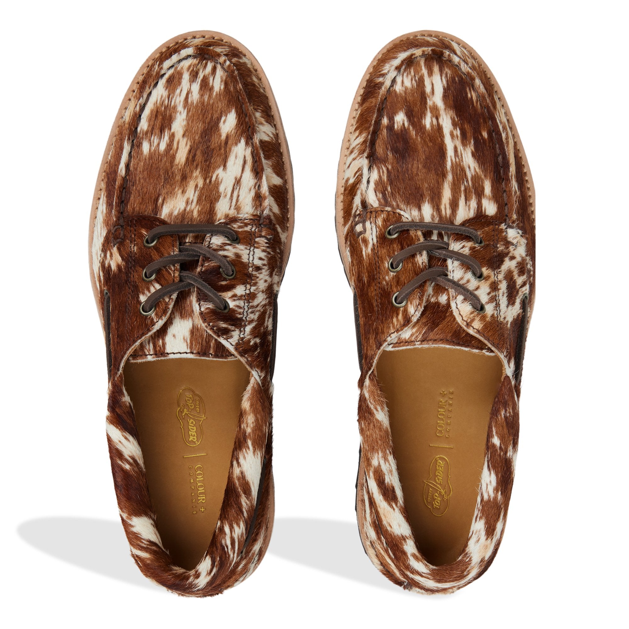Cow Print 3 Eye Boat Shoe - Image 6