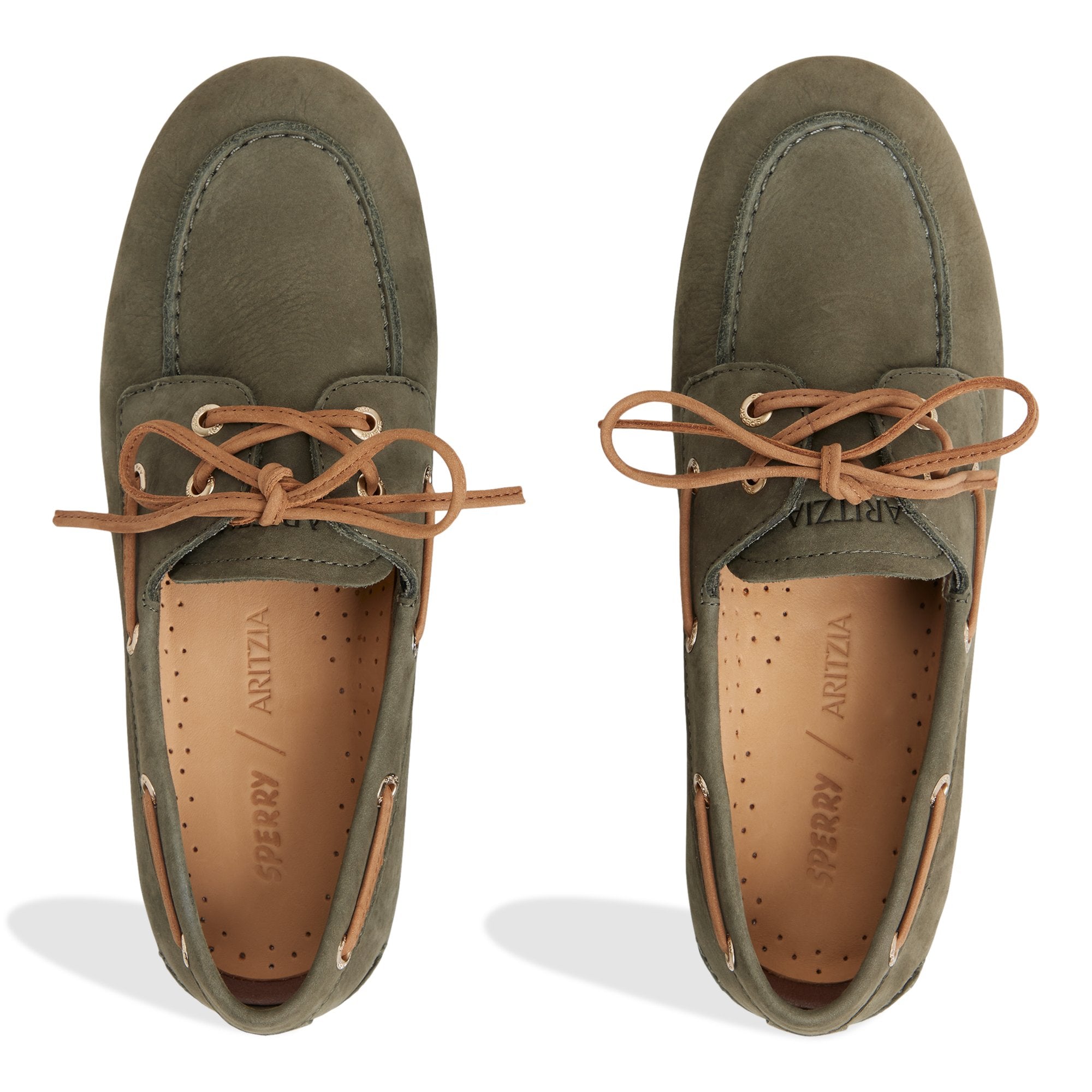 Sperry x Aritzia Slim Boat Shoe Olive - Image 6